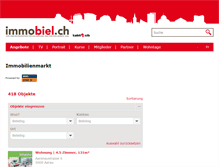 Tablet Screenshot of immobiel.ch